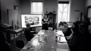 Program Coordinator, Julia Pritchett, giving an in-person training to a group of new Sidewalk Advocates in New York City - Manhattan, recently! (Photo credit: Thomas Upshur)